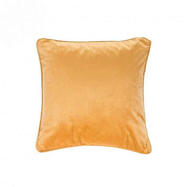 Tmavě žlutý polštář Tiseco Home Studio Velvety, 45 x 45 cm