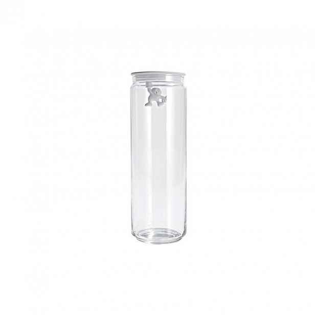 Designová skleněná nádoba Gianni, bílá, prům. 10.5 cm - Alessi