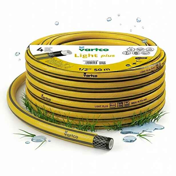 Hadice Vartco Light Plus 1/2" 50 m 4 Vrstvená Elastická Silná Polský