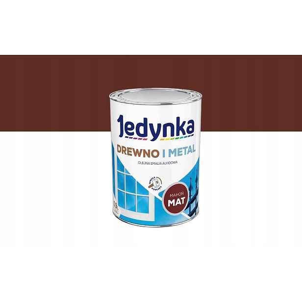 Jedynka Olejová alkydová smaltovaná hmota na dřevo a kov matná mahagonová 0,9L