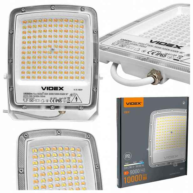 Led Zářič VIDEX-FLOOD-LED-F5-100W-CCT