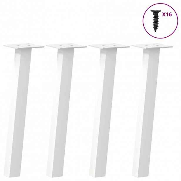vidaXL Nohy ke konferenčnímu stolku 4 ks bílé 30 cm ocelové