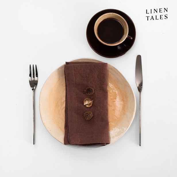 Lněné ubrousky v sadě 2 ks 40x40 cm Chocolate – Linen Tales
