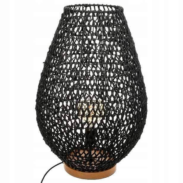 Noční lampa stolní lampa černá 55 cm s stínítkem do ložnice