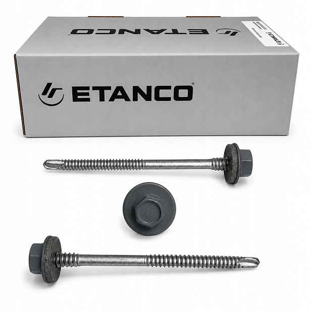 Šrouby Etanco do sendvičové desky 125 mm do oceli 6 mm Ral 7016 100 ks