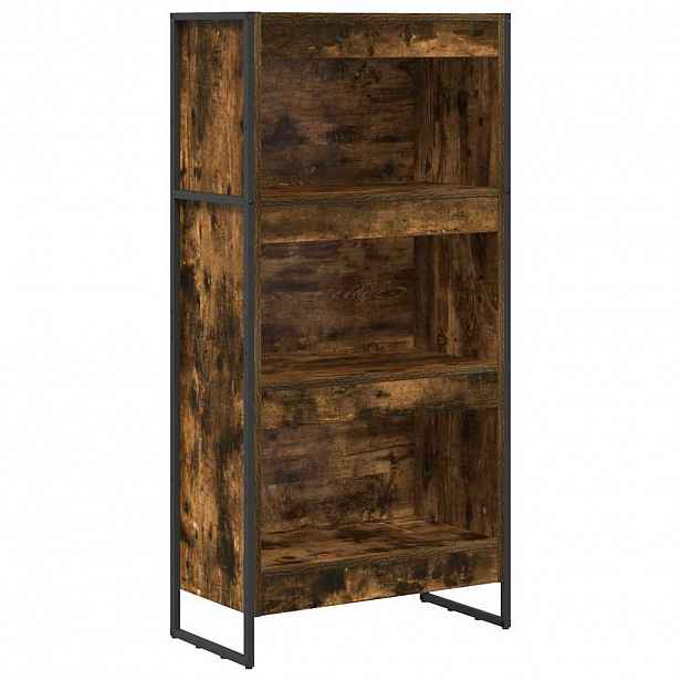 vidaXL Knihovna 60 x 30 x 121 cm Kompozitní dřevo Kouřový dub
