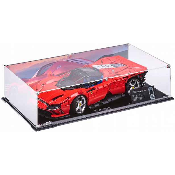 Vitrína s pozadím 1 Blacked Brick pro Lego Technic 42143 Ferrari Daytona SP3
