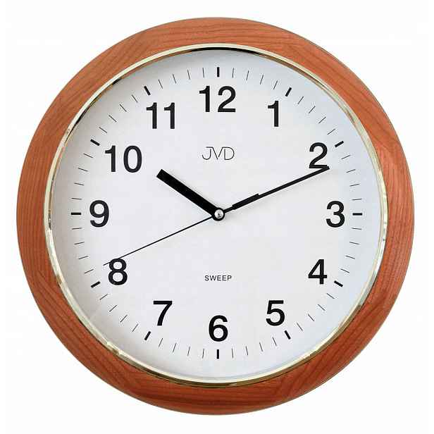 Čitelné Klasické Tiché Dřevěné Nástěnné Hodiny Jvd NS19040.23 32 cm
