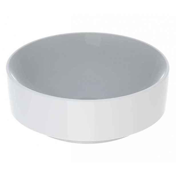 Geberit VariForm - Umyvadlo na desku, průměr 40 cm, bez přepadu, bez otvoru pro baterii, bílá 500.768.01.2