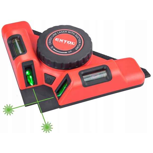 Laser zelený-úhelník 90°, s elektr. přísavným modulem