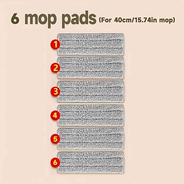 TEMU Náhradní hadřík na mop, příslušenství k mopu bez použití rukou, opakovaně použitelný hadřík na mop, pro mokré a suché čištění, pro univerzální