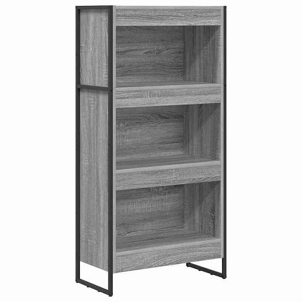 vidaXL Knihovna 60 x 30 x 121 cm Kompozitní dřevo Šedá Sonoma