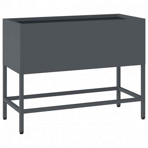 vidaXL Vyvýšený zahradní květináč Antracit 60 x 26 x 45 cm Ocel