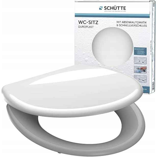 Wc sedátko Mdf Schütte bílá, pomalu padající, 84100-A