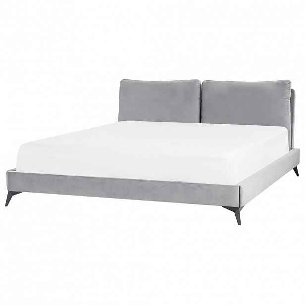 Beliani ČALOUNĚNÁ POSTEL 180/200 cm Šedá Melle