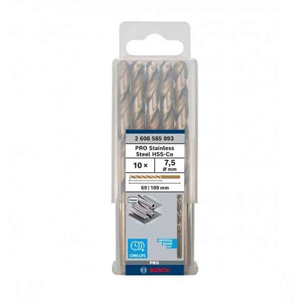 Bosch - Sada vrtáků do kovu, 7,5x109 mm, 10 ks 2608585893