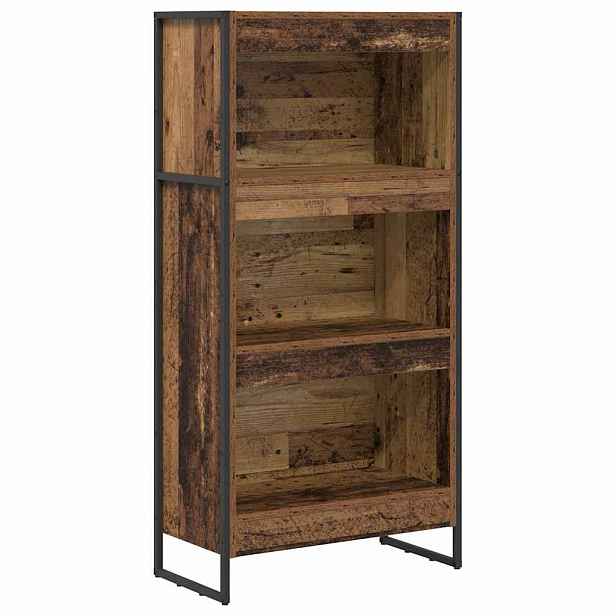 vidaXL Knihovna 60 x 30 x 121 cm Kompozitní dřevo Staré dřevo