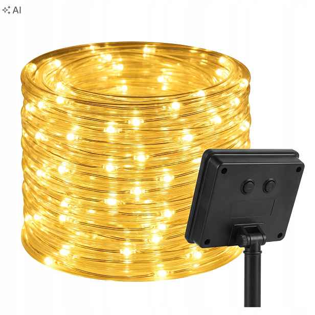 3 ks Solární světelný had 12 m Led Vánoční Osvětlení Na Stromeček Solární venkovní 8 T
