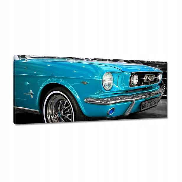Obrazy 100x40 Tyrkysový Ford Mustang