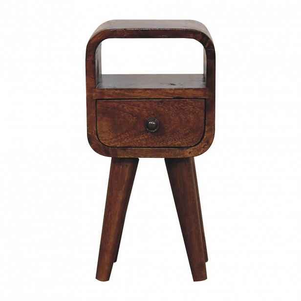 Artisan Furniture KONFERENČNÍ stolek z masivního dřeva, otevřený úložný prostor, severské nohy