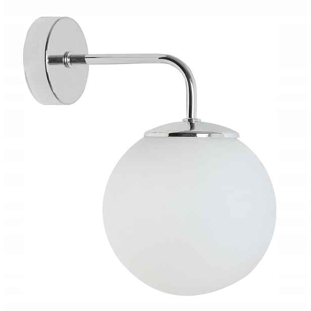 Nástěnná Lampa Chrom Do Ložnice Obývacího Pokoje Stříbrná Bílá Koule