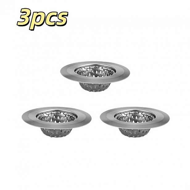 TEMU 3 balení odtokové síťky z nerezové oceli 304 pro otvory 3,6 cm / 1,41 palce – 5,2 cm / 2,04 palce. Odtokový filtr proti ucpávání, filtr zbytků,