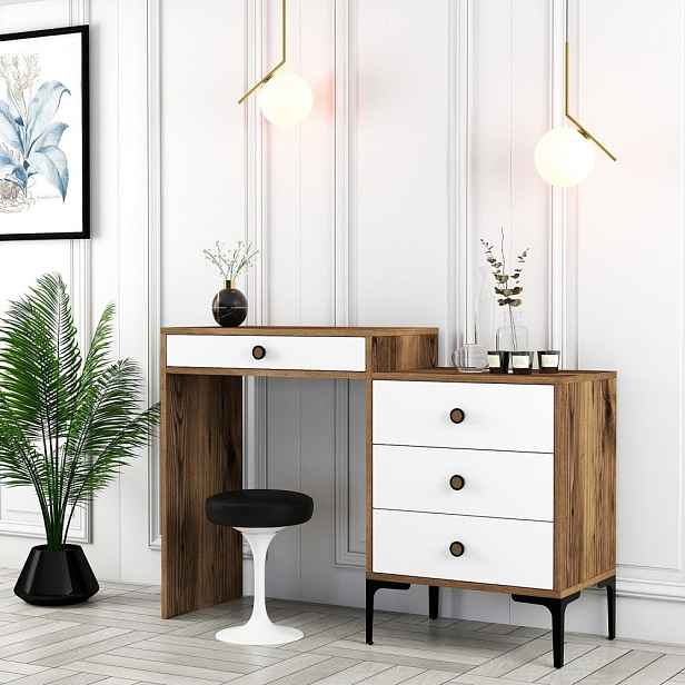 Toaletní stolek Lizbon 551 - Walnut, White
