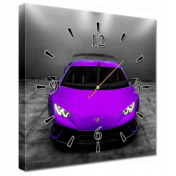 Nástěnné hodiny 30x30 Sportovní Auto