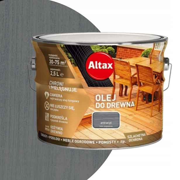 Altax Olej na dřevo 2,5L Antracit