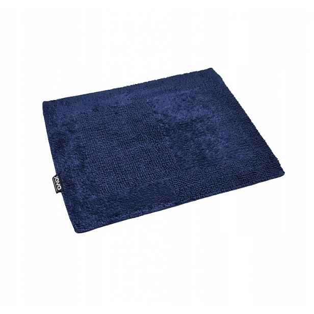 Bavlněný koupelnový koberec Lux Piano 50x60, tmavě modrý