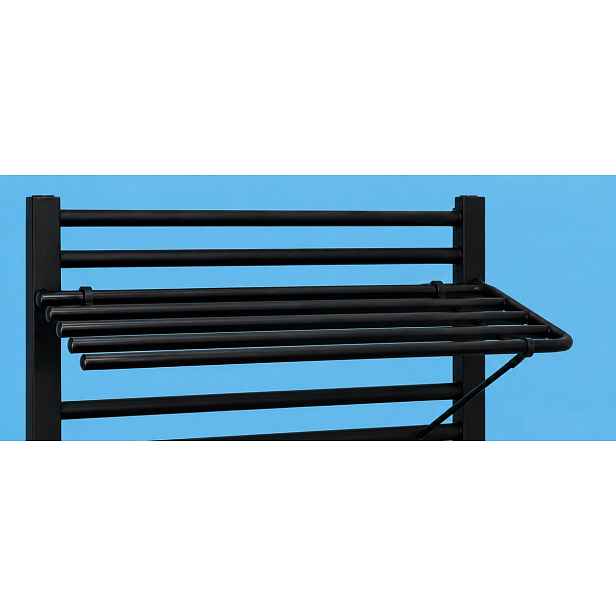 České sušáky Černý sklopný sušák ručníků V450 na koupelnové otopné těleso; 50 cm/4 ručníky