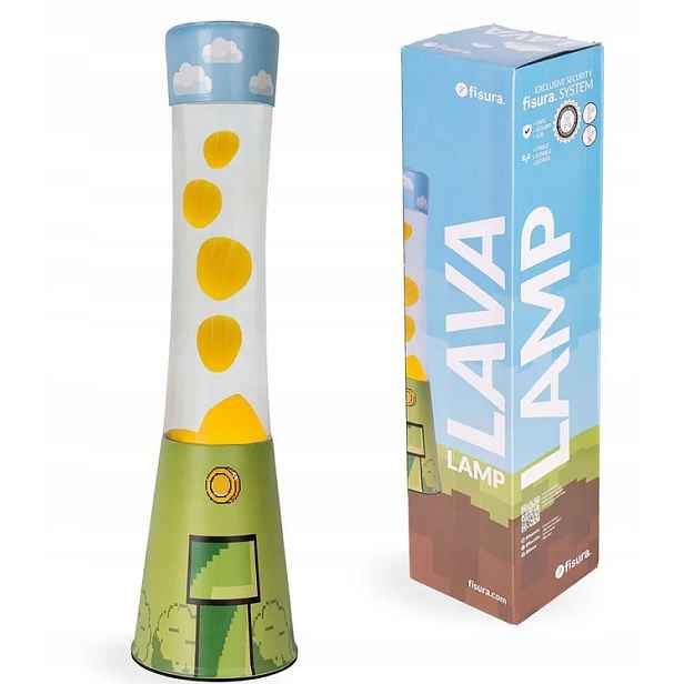 Lávová lampa Magma Lava Lawa lampička 10606 Zelená Žlutá Tower Gamer 41 cm Fi