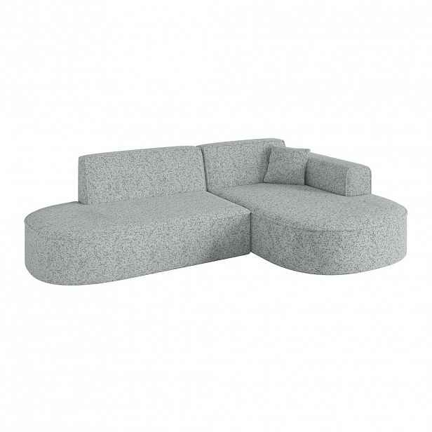 ALTDECOR ROHOVÁ SEDACÍ SOUPRAVA s otomanem vpravo MARI-L1 – 243 × 171 × 79 cm, zelená látka