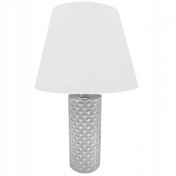 Stolní Lampa Stříbrná Noční Lampa Stolní Moderní Glamour Lampa