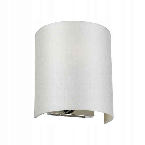 Chromové nástěnné svítidlo krémové 19 cm do obývacího pokoje Designer's Lightbox