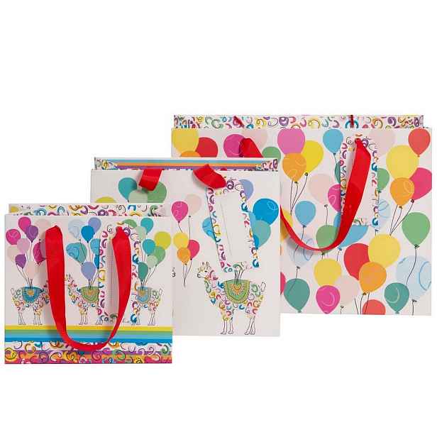 Dárková taška set 3 vel. Artebene Lama & Balloons