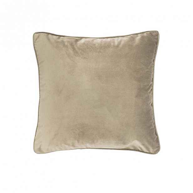 Světle béžový polštář Tiseco Home Studio Velvety, 45 x 45 cm