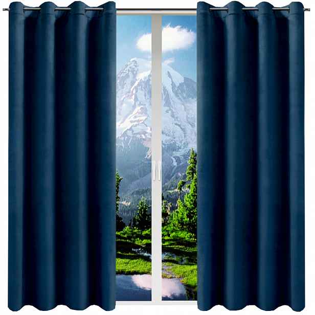 Velurové záclony hotové 140x280, sada závěsů 2 kusy
