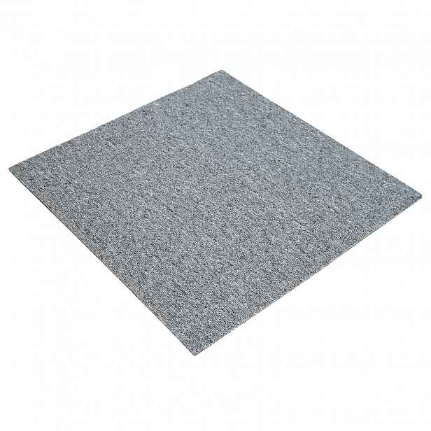vidaXL Kobercová dlaždice Světle šedá 50 x 50 cm 4 ks PP a bitumen