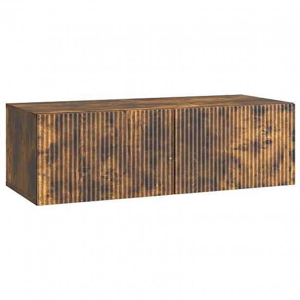 vidaXL Nástěnná TV skříň 98 x 41 x 30 cm Kouřový dub Kompozitní dřevo