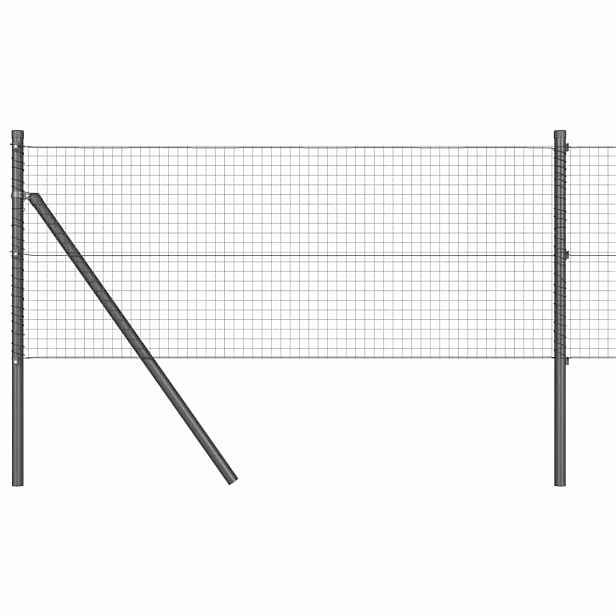 vidaXL Zemní upevnění svařované drátěné ploty 100 x 0,4 m Šedá