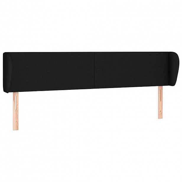 vidaXL Čelo postele typu ušák černé 183x23x78/88 cm textil