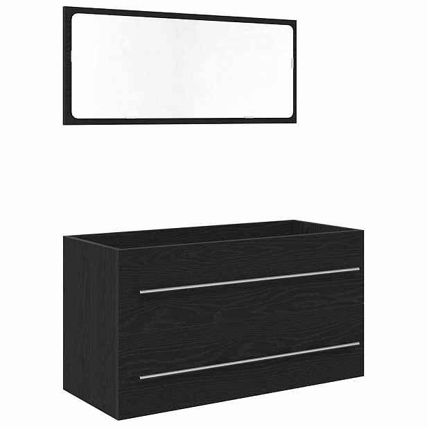 vidaXL Umyvadlová skříňka Černý dub 90 x 45 x 1.5 cm Kompozitní dřevo