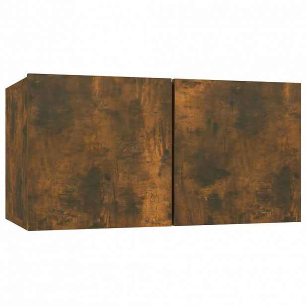 vidaXL Závěsná TV skříňka kouřový dub 60 x 30 x 30 cm kompozitní dřevo