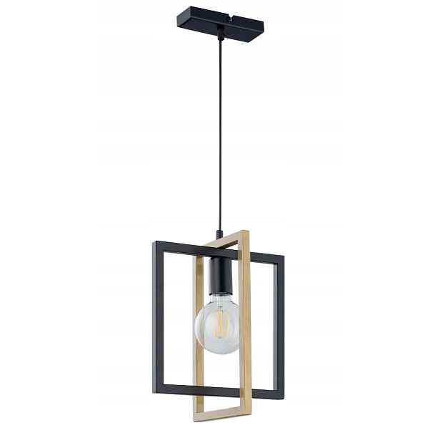 Dekorativní geometrická závěsná lampa loft černá zlatá do obývacího pokoje Sigma