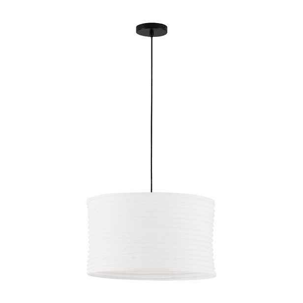 Bílé lněné závěsné svítidlo ø 50 cm Linnet – Nova Luce