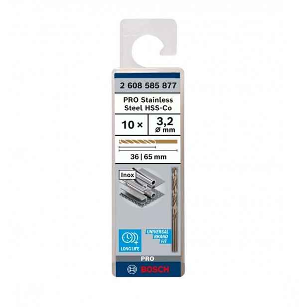 Bosch - Sada vrtáků do kovu, 3,2x65 mm, 10 ks 2608585877