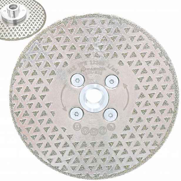 Diamantový Kotouč Pro Řezání Broušení Pod Úhlem 45 Stupňů Slinuté Dlažby 125 MM M14