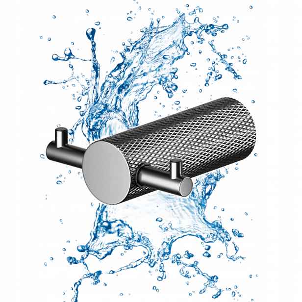 Dvojitý koupelnový háček Cersanit Gun Metal – moderní design