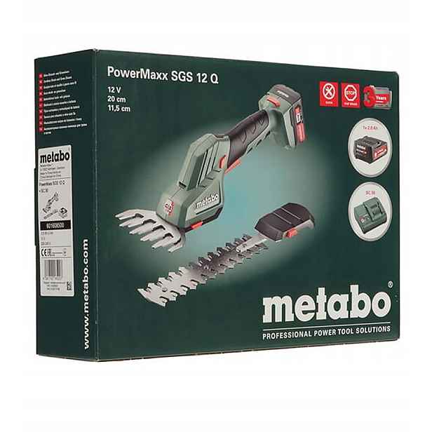 Sada Metabo Powermaxx SGS12 Akumulátorové Nůžky Na Keře 100% Originál